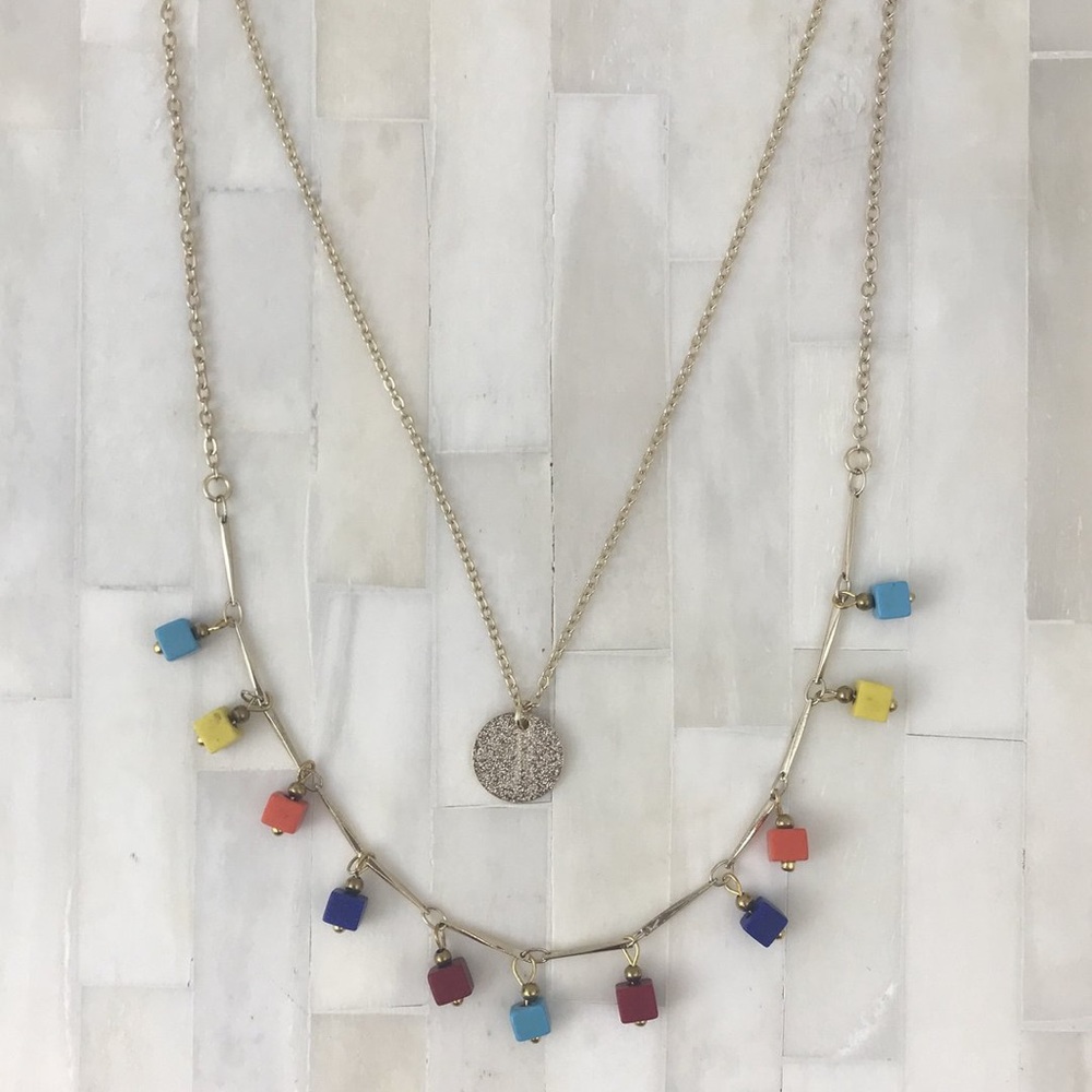 NEW Rainbow Layer Necklace, Heidi